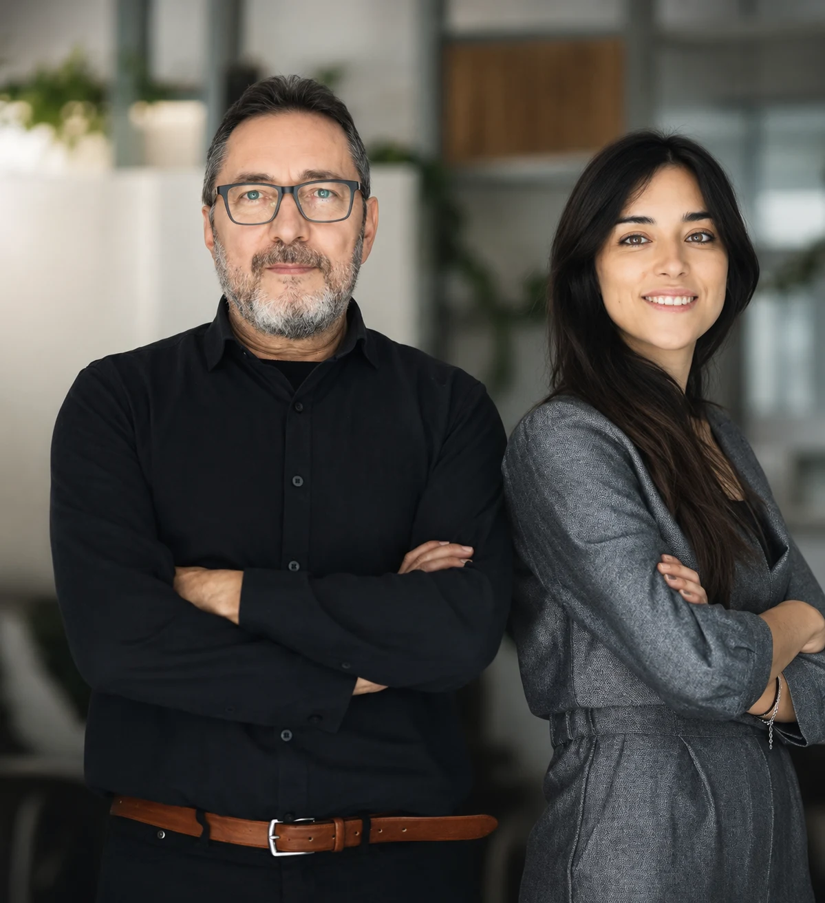 Equipo de arquitectos y diseñadores en el estudio de arquitectura contemporánea E6A en Valencia